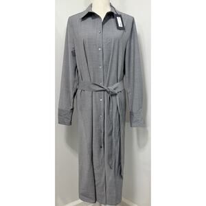 NEW Camicettasnob Sz 46 Coleman Gray Wool Blend Button Down Gray Dress NWT $398